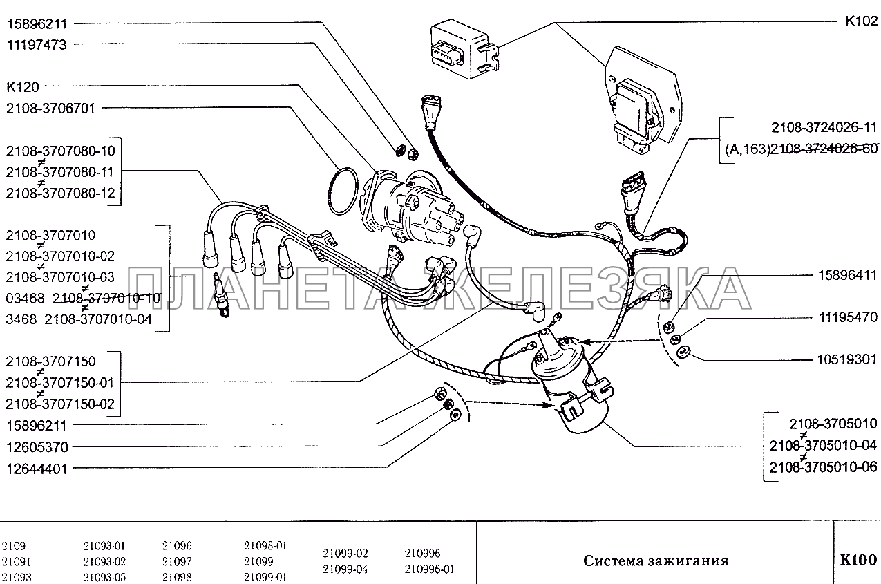Система зажигания ВАЗ-2109